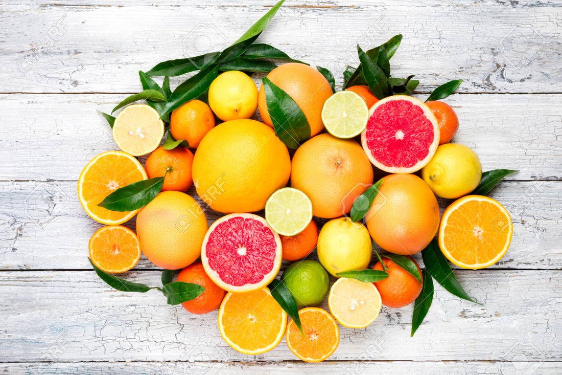 Frutas cítricas frescas surtidas