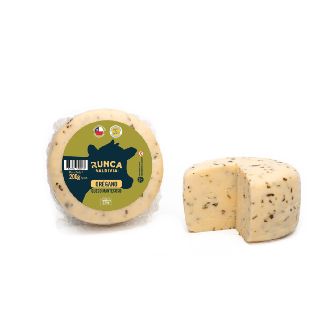 Queso Mantecoso Orégano 200 Grs | Santiago Natural